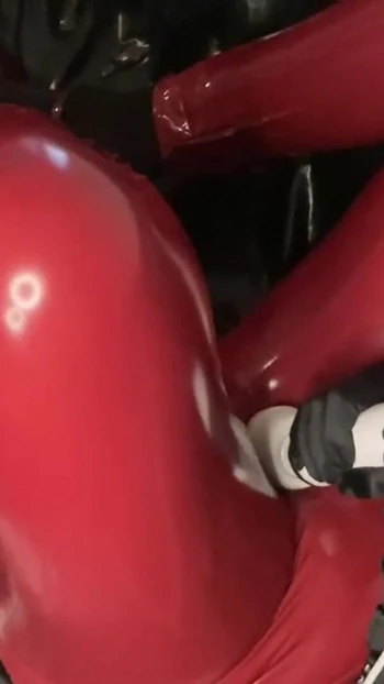 Epic moment from "Wine Red Heels, Leggings and Corset Masturbation"