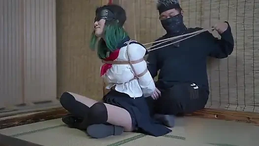 Xr65-a Girl in a School Uniform Had Her Feet Tickled.