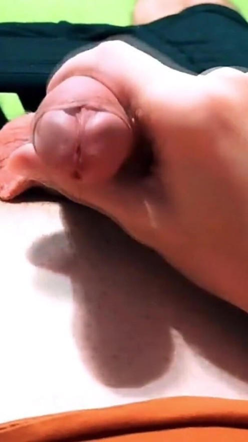 The guy is jerking off hard to cum with sweet sperm | Clip 1
