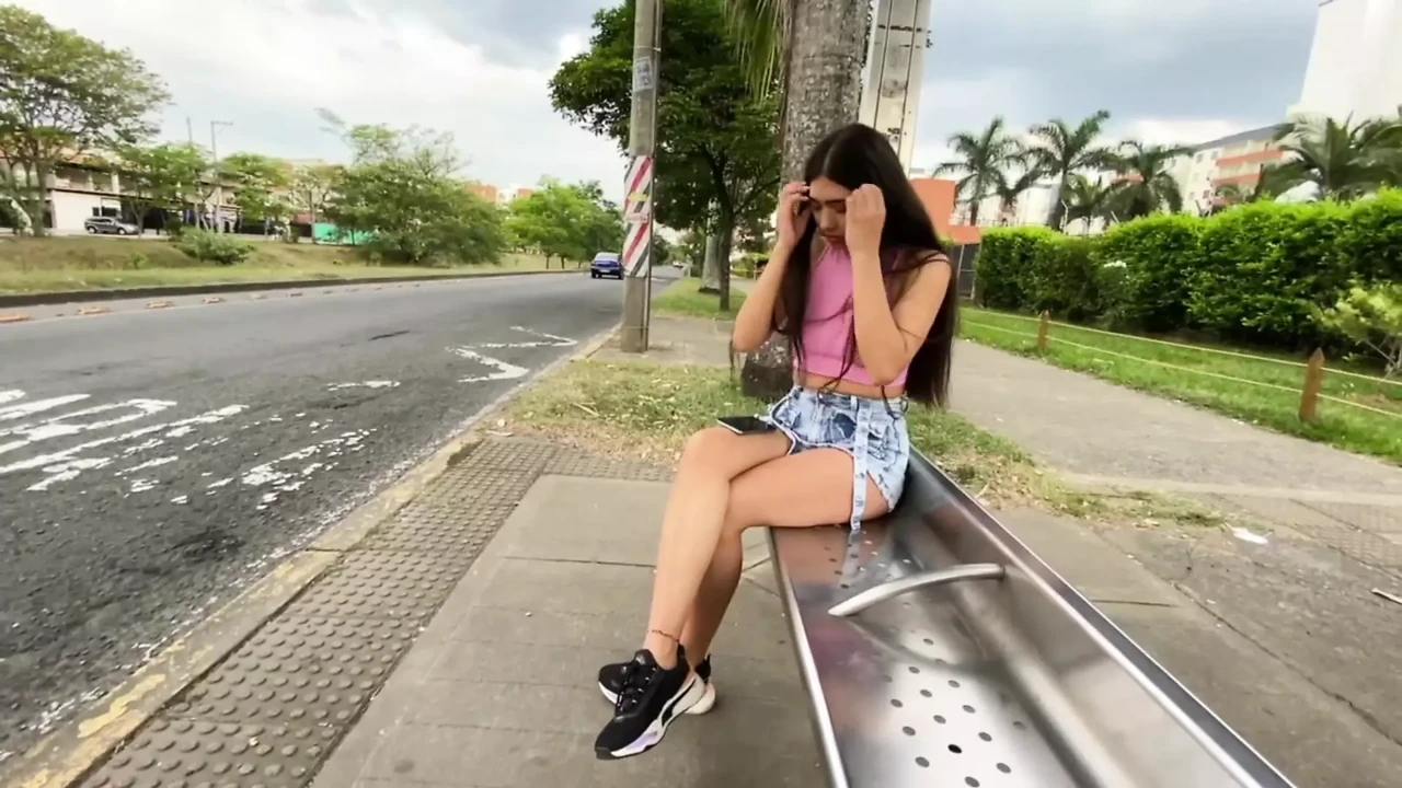 Girl gets led to an apartment by a guy on the street
