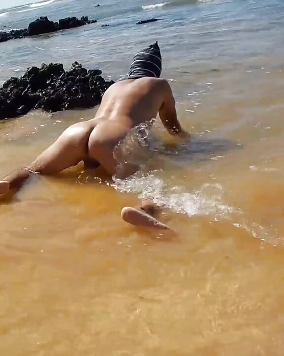 Ladysilva naked on the beach, come. fuck my hot ass now