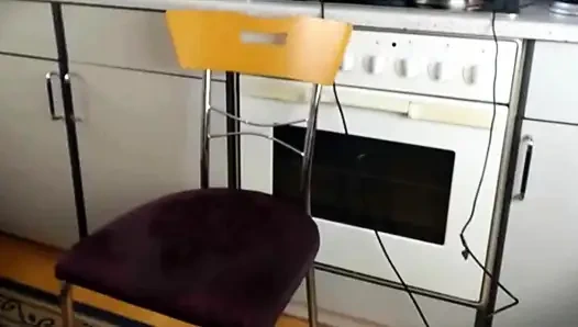 Seductive Lingerie Tease in the Kitchen