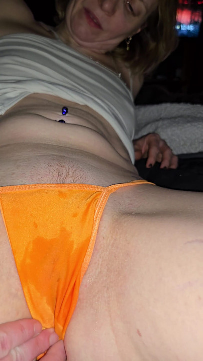 Captivating moment from "Wife makes a mess of her panties"