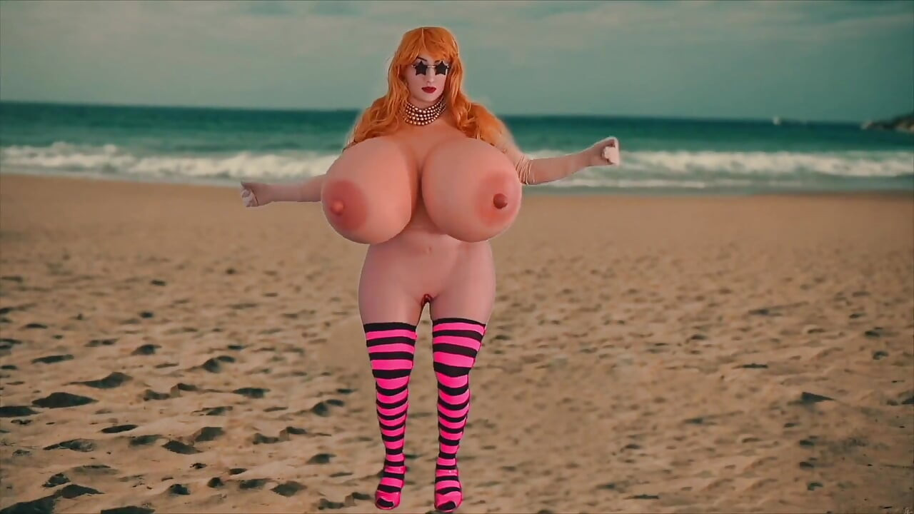 Juggsy Bikini Bimbo na plaži