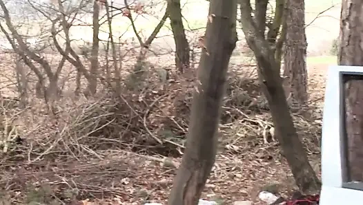 Fucking sucking anal penetrated in the car...cum on pussy