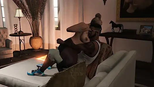GTA 5 Franklin and Amanda Full 35 min Movie in Michael's House