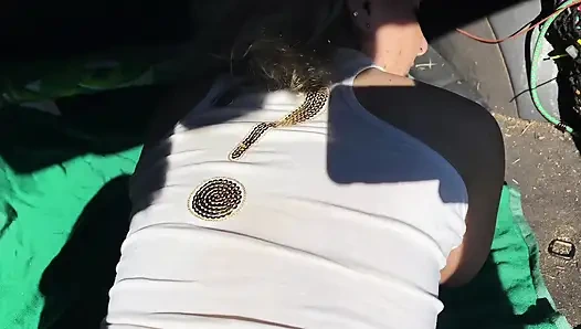 Hot Wife Takes Intense Outdoor Anal in Car Trunk - Amateur POV Real Couple