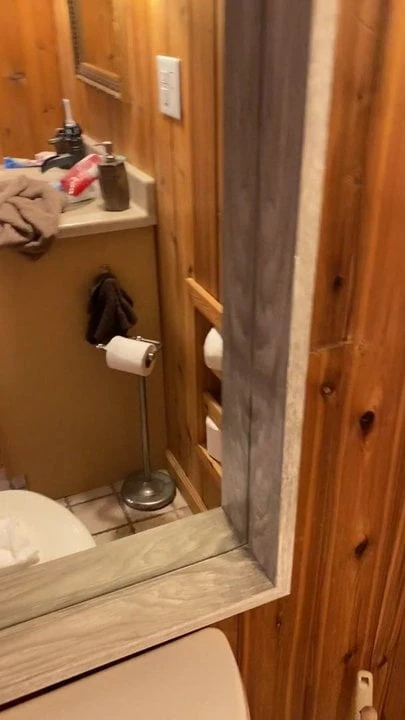 Hot step dad jerking off and oozing cum