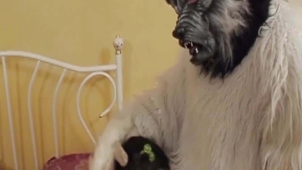 Mature Brunette MILF Rides Furry Toy with Drool