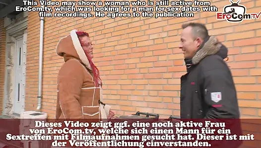 Alman kızıl saçlı iri güzel kadın orta yaşlı seksi kadın komşusu yaklaşıp sikiliyor