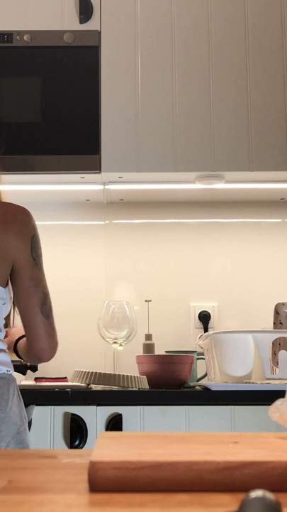 Tiniest Thong in the Kitchen, Then No Panties Sylvia | Clip 2