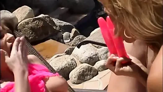 A Lesbian Playing with a Artificial Cock