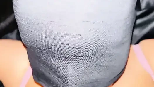 Минет и камшот на сиськи крупным планом