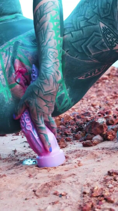 I Masturbating Outside Near My Anus with a Dildo | Clip 3