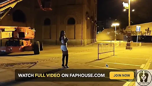 Crazy Latina Bitch Outdoor Public Naked Exhibitionism