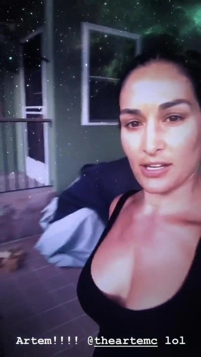 Nikki Bella started by the grill