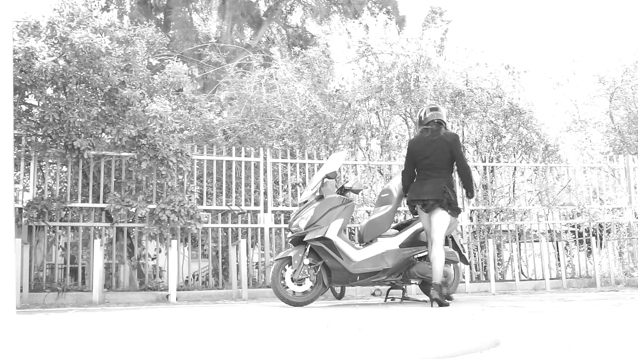 During the Ride, Her Skirt Lifts up and Reveals Her Small Penis