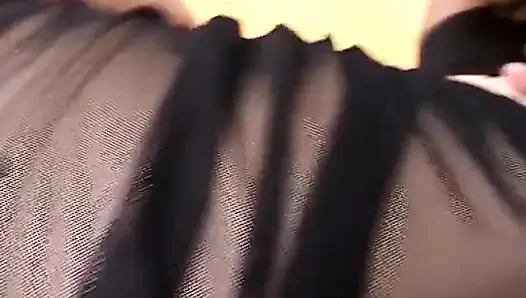 Esmer orta yaşlı seksi kadın ve büyük yarak