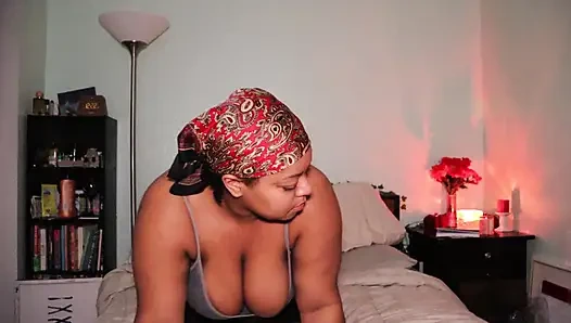 bbw girlfriend does sexy yoga poses before bed