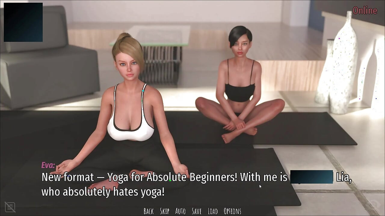Two Lesbian Stepsister's Doing Yoga And Seduce Their 18 Plus Stepbro