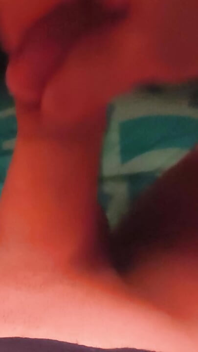 Horny young guy jerking off