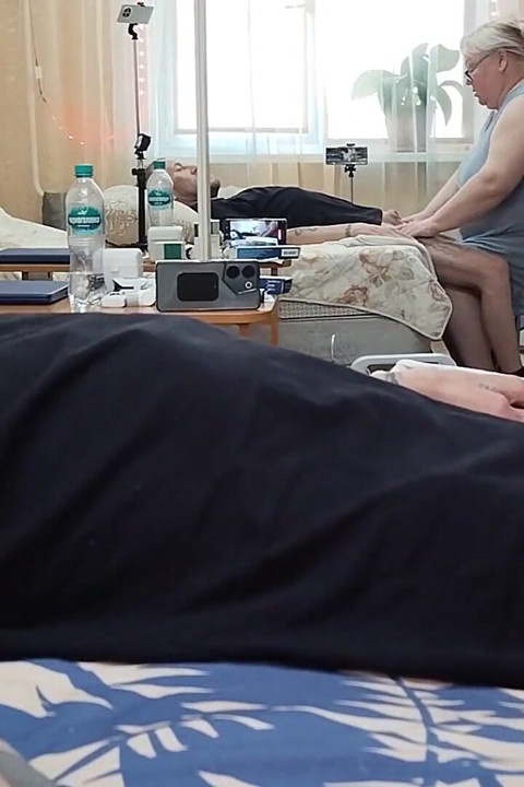 Blowjob and Dick Jerking From Mother-in-law