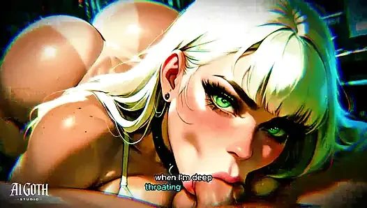 Beyaz saçlı gotik kaltak: 