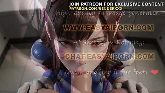 Animasi 3D: D.Va mampir - hentai tanpa sensor
