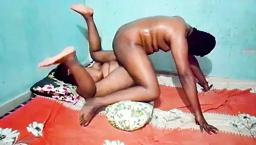 Desi Boyfriend with her girlfriend in Village at her home , going hardcore pussy fuck in Desi style.