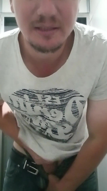 Key moment from "Played with my cock & ass at hospital and ejaculated  to get 1 million subscribers"