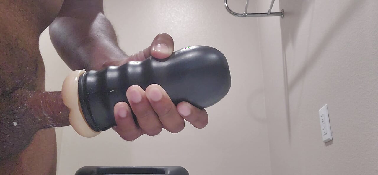 Fucking my sex toy, thinking about cumming in someone's ass