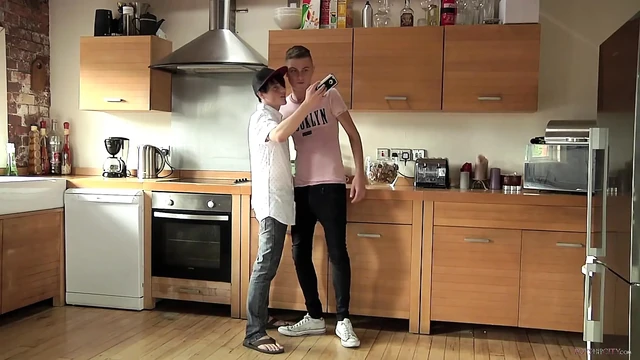 Selfie Boys Fuck in the Kitchen
