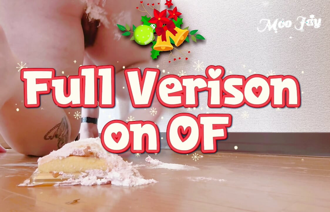 ตัวอย่าง: เซอร์ไพรส์ Xmas - วิดีโอนั่งเค้กอาหารเลอะเทอะ