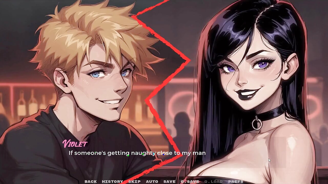 My New Girlfriend  Taboo Hentai Game  Ep.40 Goth Girl Blowbang in the Toilet!