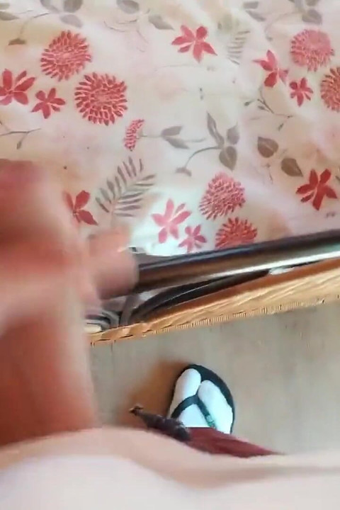 Jerk off While Roommate Is Downstairs - I Couldnt Hold Cum, Bed Sheets Are Now Spotted