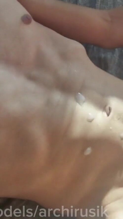 Self-fellatio of large cocks with cum swallowing | Clip 1