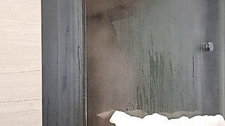 Shower recording from outside