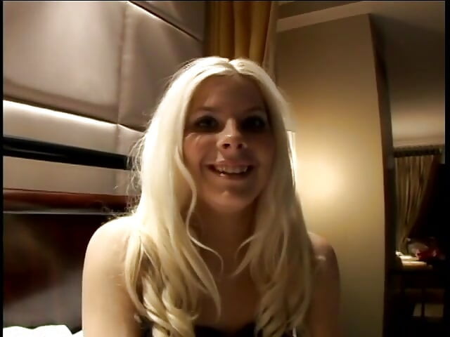 Young blonde sucks cock then takes it from behind then ass jizzed from POV
