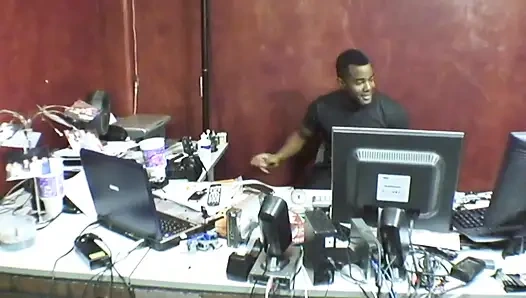 Interracial Black Scene-2 Lusty Blonde Fucking Hard in Interracial Fuck in the Office