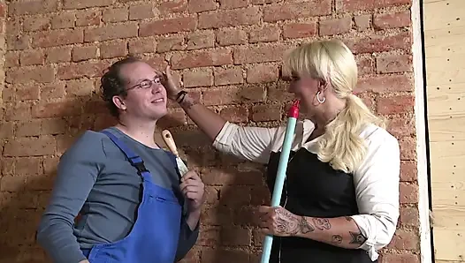 Big boobs blonde loves hard fuck with her fucker