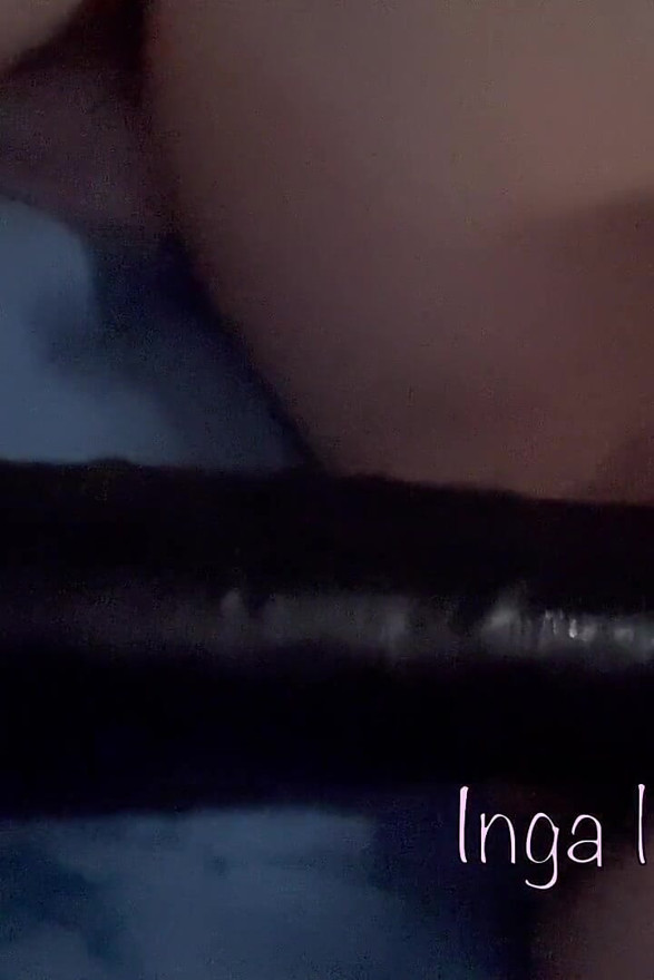 Tight Teen Fucks Herself with a Huge Black Dildo