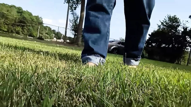 Walking on the Grass Barefoot
