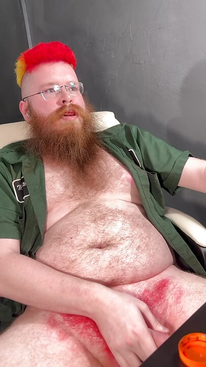 Getting a good long cock stroking session in