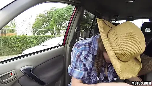 Mofos - Horny Big Tit Blonde Dillion Carter Sucks Jonh Anthony's Cock & Fucks Him Hard for a Free Ride