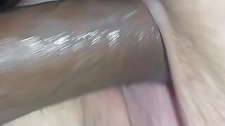 She get's her wet ass pussy a creampie filling