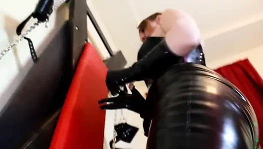 Hot Sexy Mistress Eva Latex Dominatrix Leggins Heels Fetish BDSM Gonzo Femdom Solo