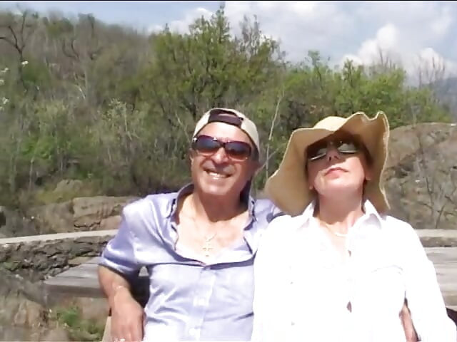 Shameless mature couple fucking in the countryside