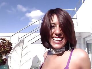 Lyla Storm a Cheating Whore of Latin Origins with Minimal Tits Enjoys While Holding a Hard Cock in Her Pussy