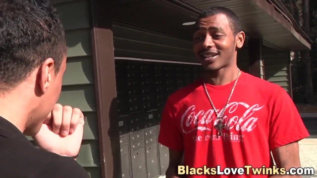 Black twink sucks and rides ebony cock