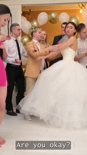 Stunning moment from "BRIDE4K. All our guests saw me fucking on my wedding"